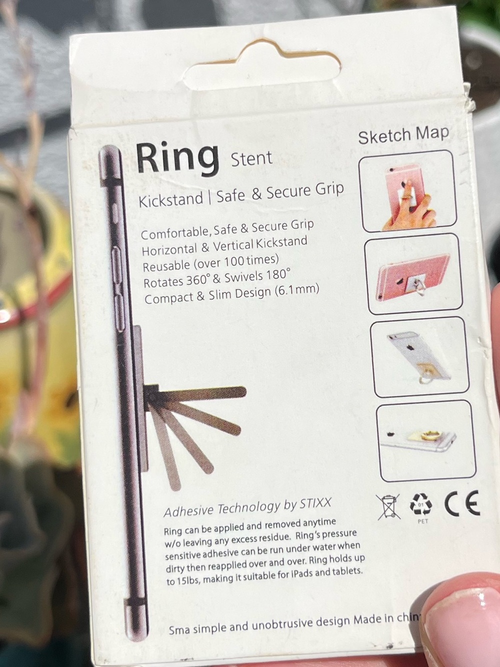 NWT Ring Phone Kickstand in Blue with 360 Rotating Grip - Picture 3 of 4